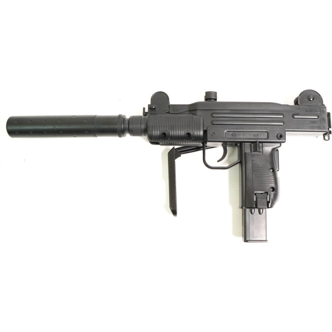 Пистолет-пулемет пневматический UMAREX IWI MINI UZI 4.5мм, метал, черный, ВВ, Blowback, складной приклад 5.8141